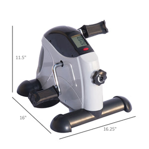 Soozier Portable Mini Exercise Bike Desk Pedal Indoor Cycle Fitness Hand Foot Exercise Machine w/ LCD Display