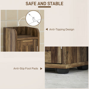 Narrow Bathroom Cabinet, Tall Bathroom Storage Cabinet with Barn Doors, Drawer and Adjustable Shelves – view 6