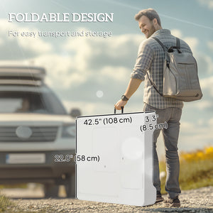 Folding Fish Cleaning Table with Sinks, Camping Sink with Faucet Drainage Hose Sprayer Shelf, Grey – view 13