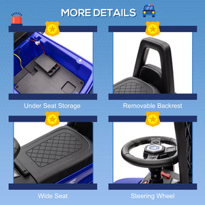 Aosom Kids Ride On Sliding Car with Hidden Under Seat Storage, Foot-to-Floor Design
