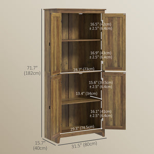 72" Freestanding Storage Cabinet, Kitchen Pantry Cabinet with Doors and Shelves for Dining Room, Natural – view 16