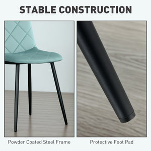 Dining Chairs Set of 4, Upholstered Dining Room Chairs with Steel Legs – view 18