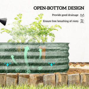 4.9 x 2 x 1ft Galvanized Raised Garden Bed Kit, Metal Planter Box with Safety Edging, Black – view 60