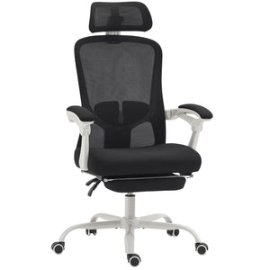Ergonomic Office Chair, Mesh Reclining Desk Chair with Adjustable Lumbar Support, Headrest, Beige – view 8