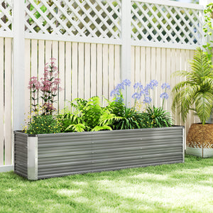 6' x 1.5' x 1.3' Galvanized Raised Garden Bed, Elevated Large Metal Planter Box w/ Install Gloves for – view 27