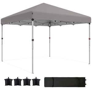 10' x 10' Pop Up Canopy with Sidewalls, Roller Bag, Height Adjustable Instant Tent for Outdoor, Garden – view 15