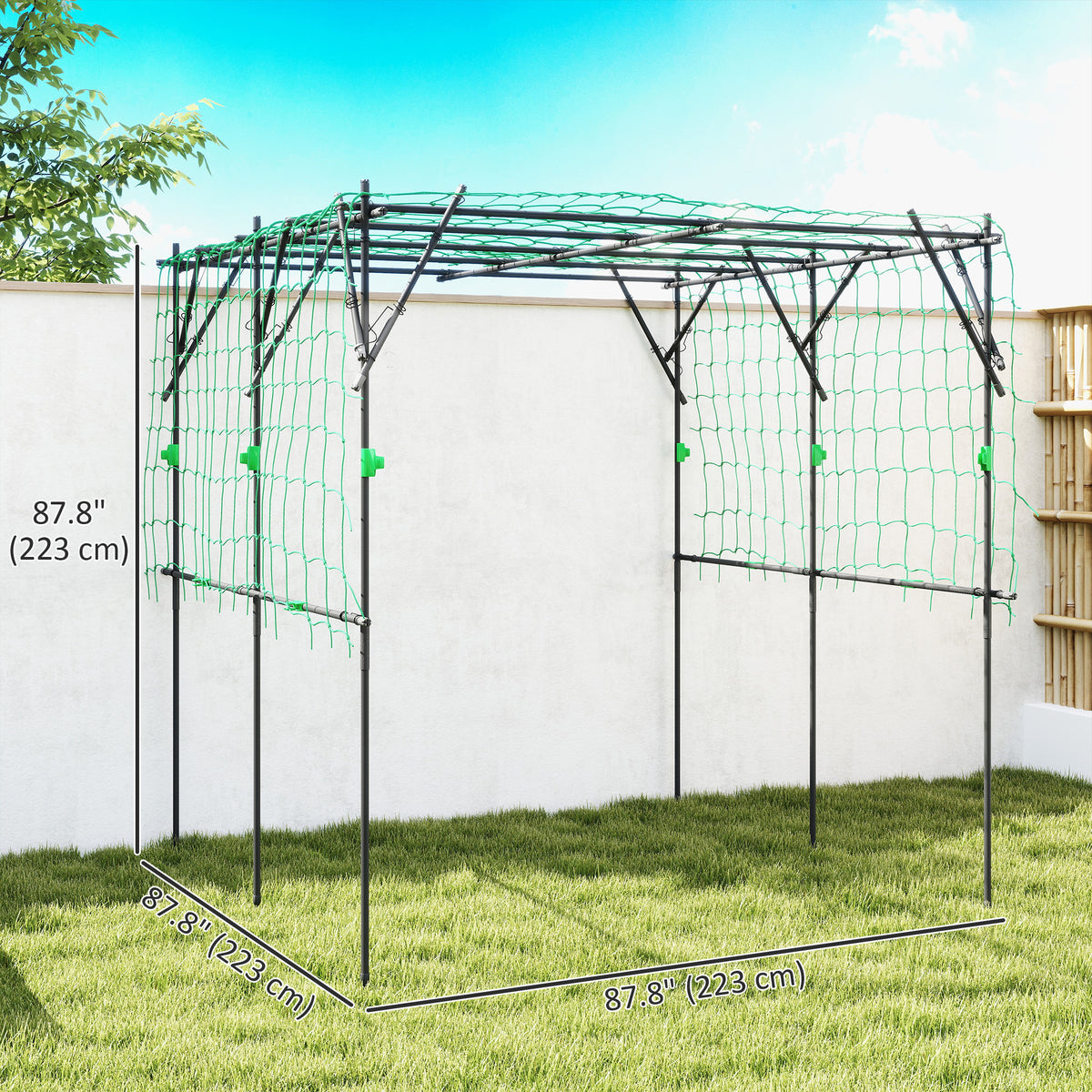 Garden Arch Cucumber Trellis for Climbing Plants, 7.3 FT Tall Metal Plant Trellis Support with Climbing – view 2