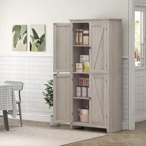 72" Freestanding Storage Cabinet, Kitchen Pantry Cabinet with Doors and Shelves for Dining Room, Natural – view 28