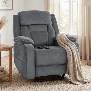 Power Recliner Chair with Massage, Electric Lift Chair for Elderly with Side Pockets, 2 Memory Positions – view 14