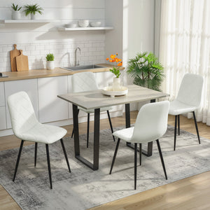 Dining Chairs Set of 4, Upholstered Dining Room Chairs with Steel Legs – view 12