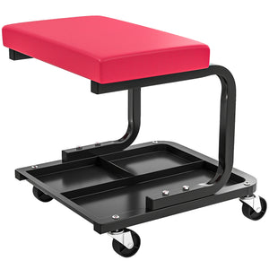 Rolling Mechanic Stool, 300 LBS Capacity Garage Stool with 2" Wheels, 360° Swivel Creeper Seat for Home Car Auto