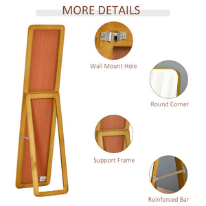 Full Length Mirror for Bedroom, Free Standing Dressing Mirror, Wall Mirror with Wood Frame, 15" x 61" – view 5