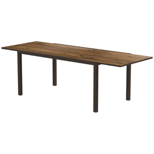 63"-94.5" Extendable Patio Dining Table for 6-8 Person, Outdoor Dining Table with Aluminium Edging