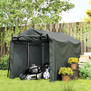 Outdoor Storage Shed, UV Resistant Bike Tent with Roll-up Zipper Door, Portable Shed for Bike, Motorcycle – view 14