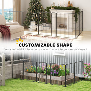 Heavy Duty Dog Playpen with Door for Small Dogs, 6 Panels, 23.5"H