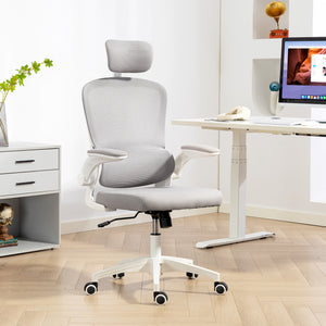 Ergonomic Mesh Office Chair, High Back Desk Chair with Rotatable Headrest, Flip-Up Armrests – view 14