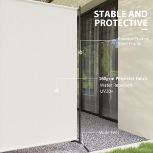 Single Panel Room Divider, UV30+ Privacy Screen, Indoor Outdoor Privacy Panel with Stable Base, Beige – view 4