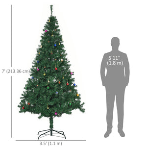 4.9ft Green Christmas Tree Artificial Xmas Holidays Party with Decoration Ornament