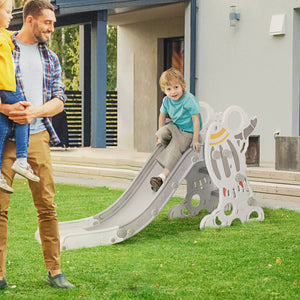 Qaba Toddler Slide Indoor for Kids 1.5-3 Years Old, Space Theme Climber Slide Playset