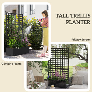 Galvanized Raised Garden Bed Planter Box with Trellis for Climbing Plants, Vegetable, Vines – view 25