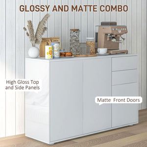 Kitchen Sideboard Storage Cabinet, Modern Coffee Bar with Push-Open Design and 2 Drawers for Living Room – view 8