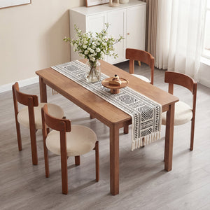 Modern Dining Chairs Set of 2 with Solid Rubber Wood Legs-Brown view 5