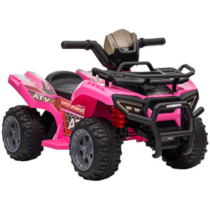 Aosom Kids Ride-on ATV Quad Bike Four Wheeler Car with Music, 6V Battery Powered Motorcycle for 18-36 Months
