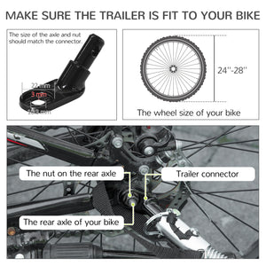 Aosom 2-in-1 Dog Bike Trailer for Large Dogs