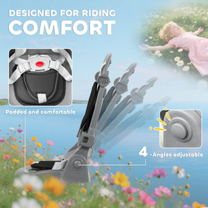 Qaba 6 in 1 Toddler Tricycle for 1-5 Years Old with Push Handle, Removable Canopy, Rotatable Seat