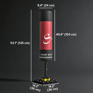 Soozier Freestanding Punching Bag for Adults, 53" Heavy Duty Boxing Bag with 12 Suction Cups, Boxing Equipment with Stand