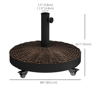 20.5" Round Parasol Base Resin Patio Umbrella Base Garden Parasol Holder Outdoor Offset Weight Stand – view 9