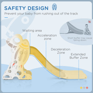 Qaba Toddler Slide Indoor for Kids 1.5-3 Years Old, Space Theme Climber Slide Playset