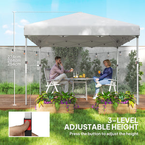 10' x 10' Pop Up Canopy with Sidewalls, Roller Bag, Height Adjustable Instant Tent for Outdoor, Garden – view 27