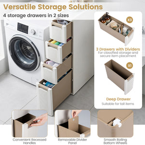 Narrow Storage Cabinet with Drawers and Removable Dividers-M view 7