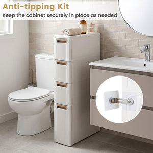 Narrow Storage Cabinet with Drawers and Removable Dividers-M view 8