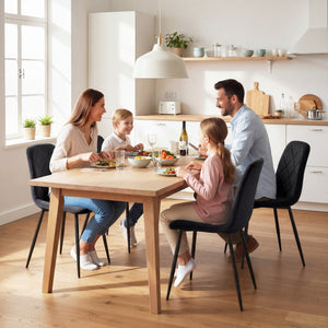 Dining Chairs Set of 4, Upholstered Dining Room Chairs with Steel Legs – view 6
