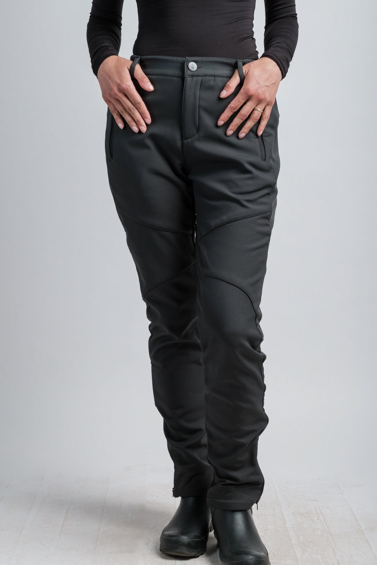 Women's Gray High Waist V2 Adventure Water Resistant Pants - Northbound Gear