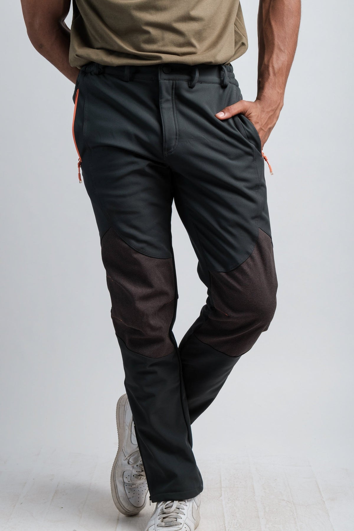 Men's Gray Adventure Water Resistant Pants - Northbound Gear 4-Way Stretch