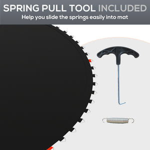 Soozier Trampoline Replacement Mat, Fits 14' Trampoline w/ 80 V-Hooks & 5.5" Springs (Spring & Frame not Included)