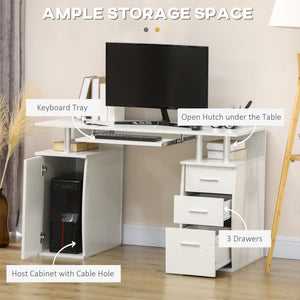 47" Computer Desk with Keyboard Tray and Storage Drawers – view 10