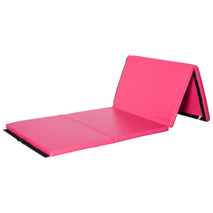 Soozier 4'x10'x2" Folding Gymnastics Tumbling Mat, Exercise Mat with Carrying Handles for Yoga, MMA, Martial Arts, Dark