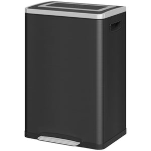 2x5.3 gal (2x20 L) Garbage Bin, Stainless Steel Garbage Can with Soft-Close Lid and Removable Inner