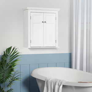 Bathroom Cabinet, Medicine Cabinet, Over Toilet Storage Cabinet with Adjustable Shelves for Entryway, White