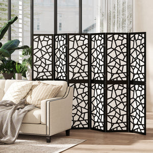 4 Panel Room Divider, 5.6 FT Lightweight Folding Privacy Screen with Geometric Pattern for Living Room – view 21