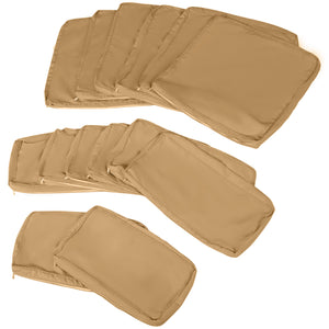Outdoor 14pc Patio Rattan Sofa Set Cushion Polyester Cover Replacement Set - No Cushion Included Beige – view 12