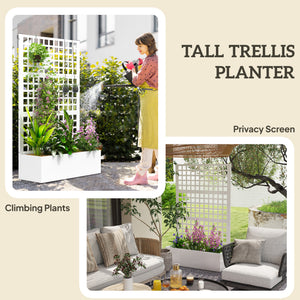 Galvanized Raised Garden Bed Planter Box with Trellis for Climbing Plants, Vegetable, Vines – view 39