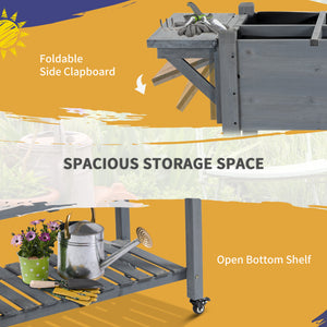 Raised Garden Bed with 8 Grids and Storage Shelf, Elevated Planter Box with Legs – view 13