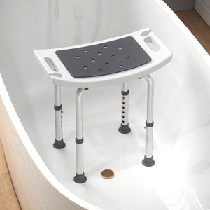 Height Adjustable Shower Chair Padded Bath Seat for Senior,