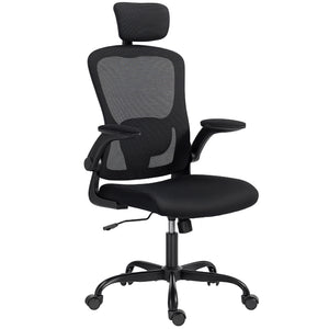 Ergonomic Office Chair, Mesh Desk Chair with Adjustable Headrest, Lumbar Support and Height