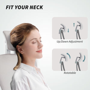 Ergonomic Office Chair, Mesh Desk Chair with Adjustable Headrest, Lumbar Support and Height – view 12